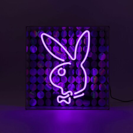 Playboy - Glazen Neon Box - Disco Bunny Paars | Playboy