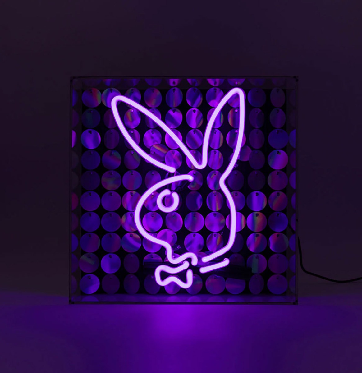 Playboy - Glazen Neon Box - Disco Bunny Paars | Playboy