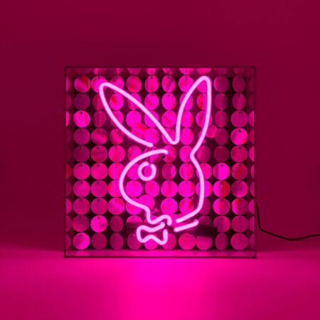 Playboy -Glazen Neon Box - Disco Bunny Pink | Playboy