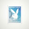 Playboy Wall Art - Limited Edition Postzegel Blauw | Playboy