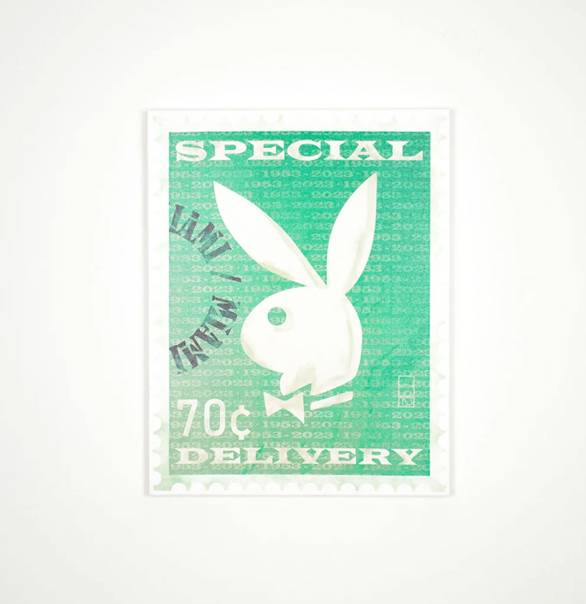 Playboy Wall Art - Limited Edition Postzegel Groen | Playboy