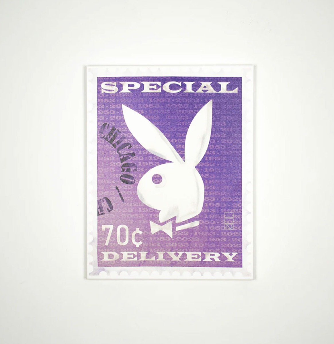 Playboy Wall Art - Limited Edition Postzegel Paars | Playboy
