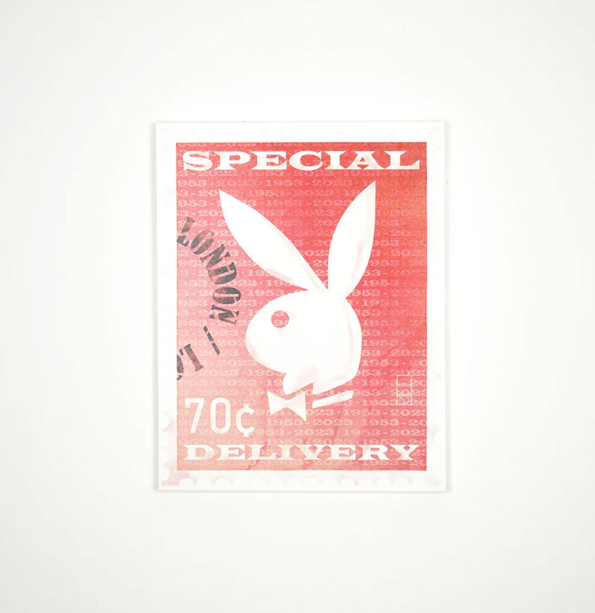 Playboy Wall Art - Limited Edition Postzegel Rood | Playboy