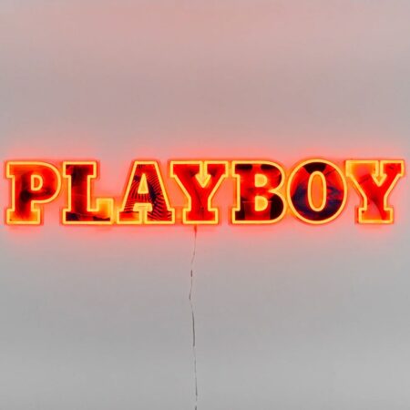Playboy Woordmark - Wandbord Neon - Oranje LED | Playboy