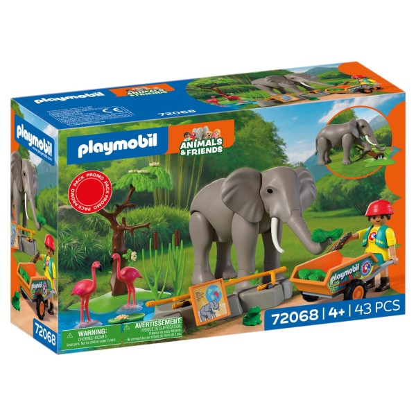 Playmobil 72068 Olifant Met Dierenverzorger |