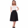 Pocket High Waist Thrills Skirt Black-XXXL | Rock Steady