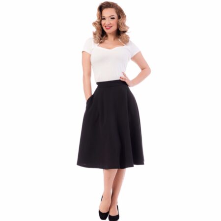 Pocket High Waist Thrills Skirt Black-XXXL | Rock Steady