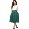 Pocket High Waist Thrills Skirt jade-S | 31% korting | Fiftiesstore