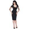 Poison Ivy Pencil Dress Black-XL | 45% korting | Deadly Dames