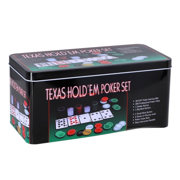 Pokerset In Blik 200 Delig |