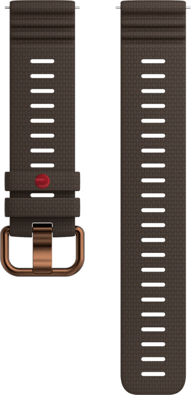 Polar Siliconen Bandje Bruin 22mm