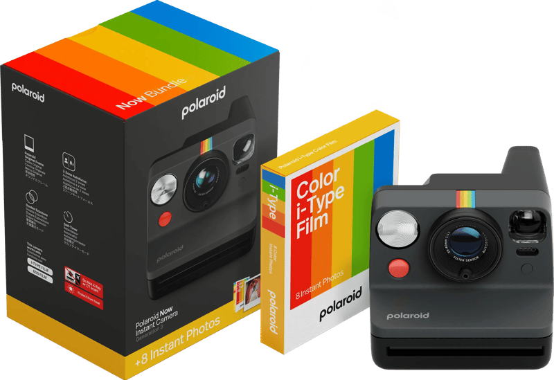 Polaroid Now 3 Zwart + Color Film (8 stuks)