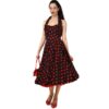 Polka Dress Black/Red-32 (NL)/ 6 (UK) | 32% korting | Vivien of Holloway