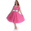 Polka Dress Cerise/White-42 (NL)/ 16 (UK) | 35% korting | Vivien of Holloway