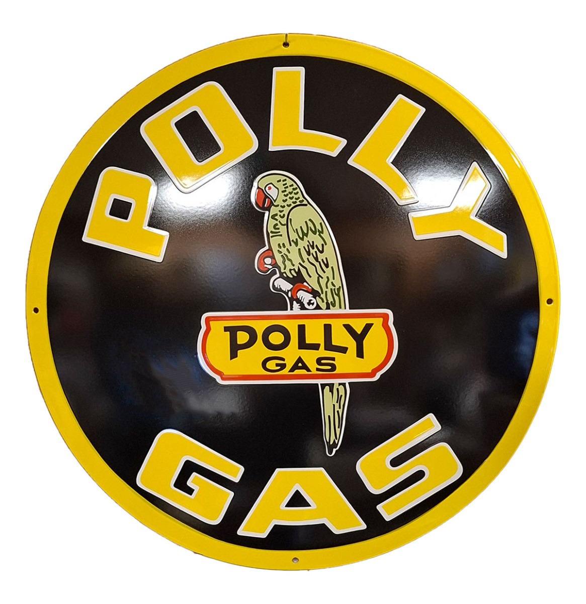 Polly Gas Logo Emaille Bord - Ø50cm | Polly Gas
