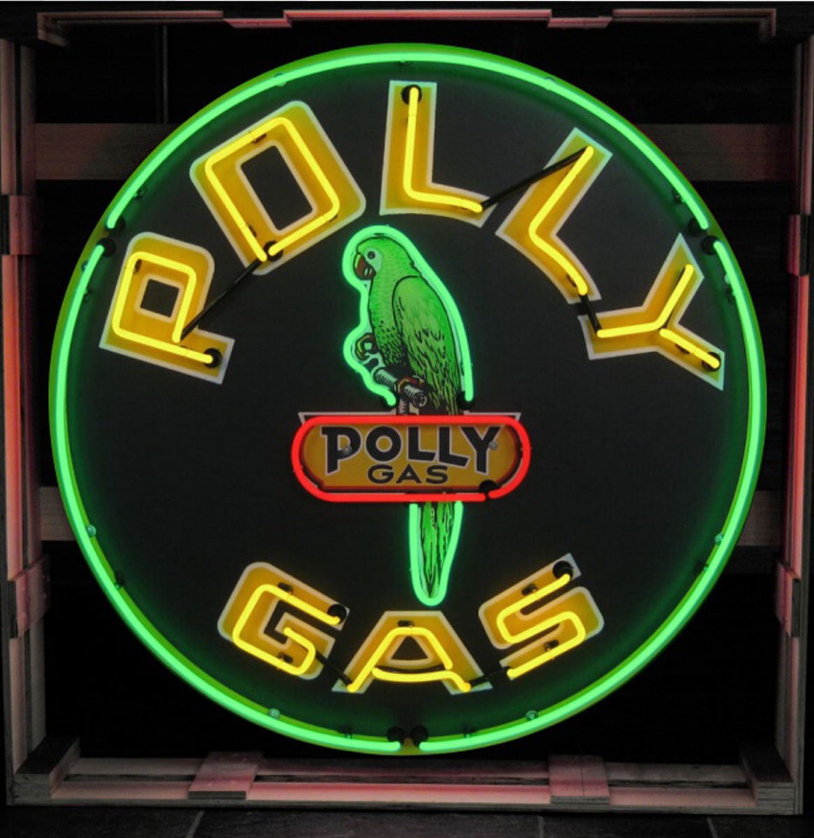Polly Gas Neon Verlichting XL 100 x 100 cm - Groen