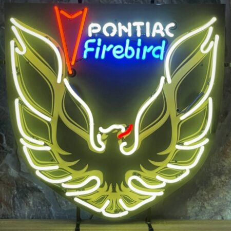 Pontiac Firebird Neon Verlichting 60 x 60 cm - Geel