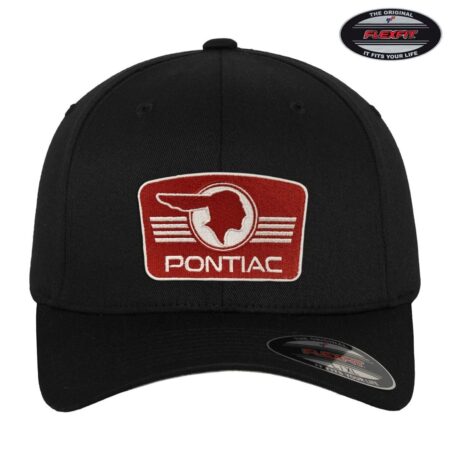 Pontiac Retro Logo Patch Flexfit Cap Black-L/XL | Pontiac