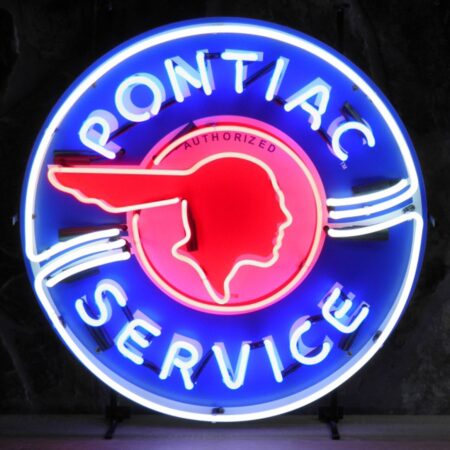 Pontiac Service Neon Verlichting - 65 x 65 cm | Pontiac