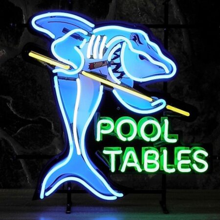 Pool Tables 'Shark' Neon Verlichting 65 x 65 cm - Blauw
