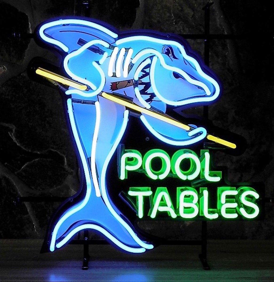 Pool Tables 'Shark' Neon Verlichting 65 x 65 cm - Blauw