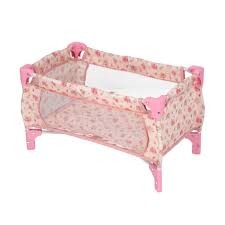 Poppenbed Opvouwbaar Roze Bloem |