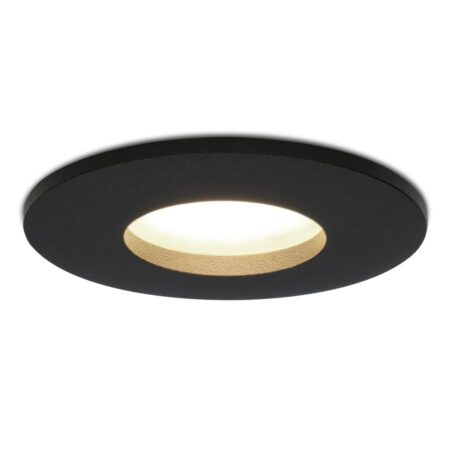 Porto Inbouwspot LED - Dimbaar - GU10 - 4 Watt - 4000K Neutraal Wit IP44 spatwaterdicht - Zwart - Voor binnen