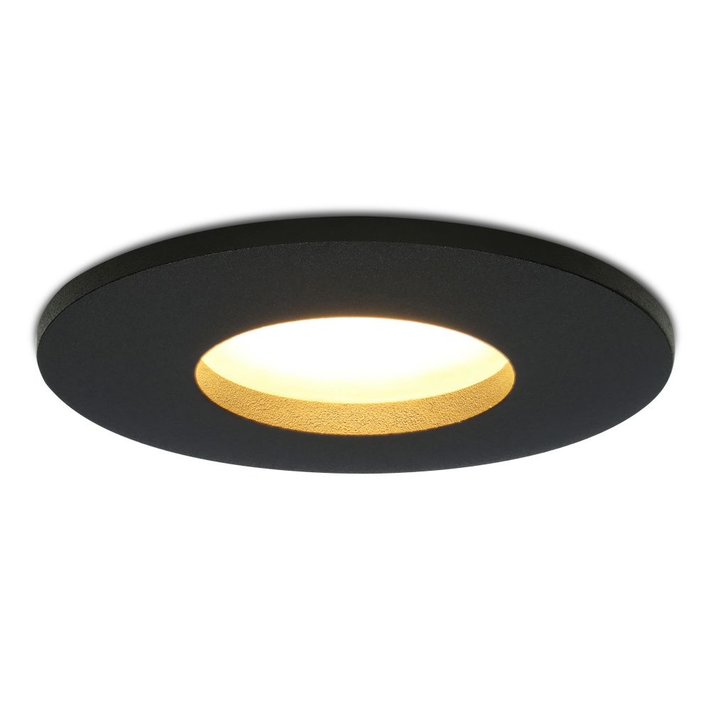 Porto - LED Inbouwspots - 4 Watt 345 lumen - 2700K Warm wit - GU10 - Dimbaar - Rond - IP44 voor badkamer