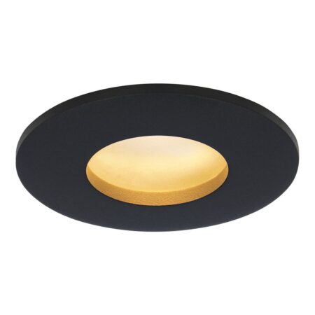 Porto - LED platte inbouwspots met lage inbouwdiepte 60mm - 6 Watt 570 Lumen - 2700K Warm wit - GU10 LED Module - Dimbaar - Rond - IP44 voor badkamer
