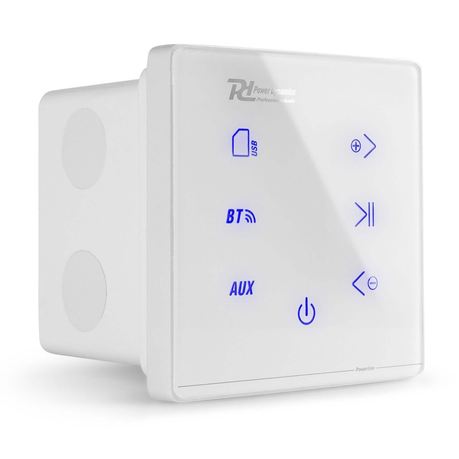 Power Dynamics Powerline A50W inbouw versterker met Bluetooth - 2x 20W | Power Dynamics