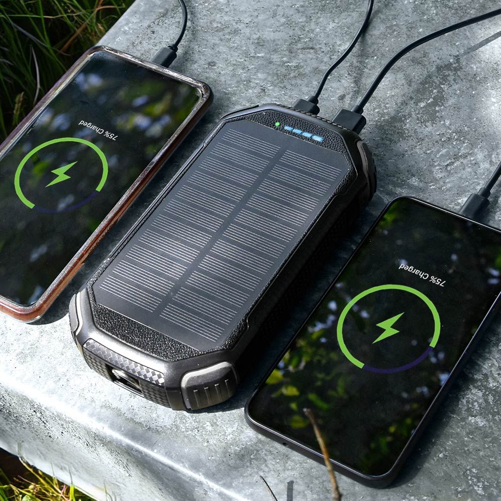 Powerbank Solar 20.000 MAH - Zonne Energie - Draadloos opladen | MikaMax