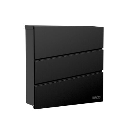Practo Garden Dijon moderne wandbrievenbus staal - mat zwart | Practo Garden