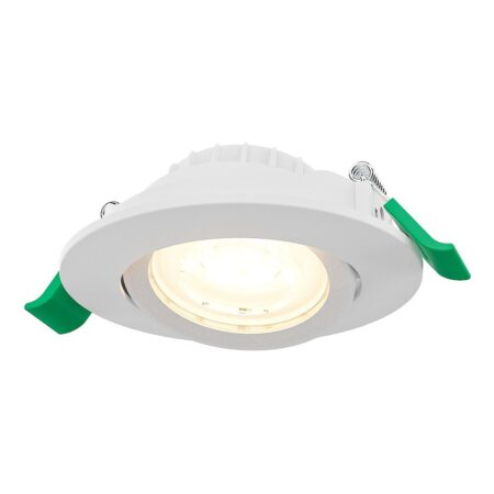 Prado Dimbare LED Inbouwspot - 6 Watt 570 lumen - CCT Lichtkleur Instelbaar 2700K/4000K/6000K - Lage inbouwdiepte 27mm - Rond - Kantelbaar - IP20 voor binnen - Wit | HOFTRONIC