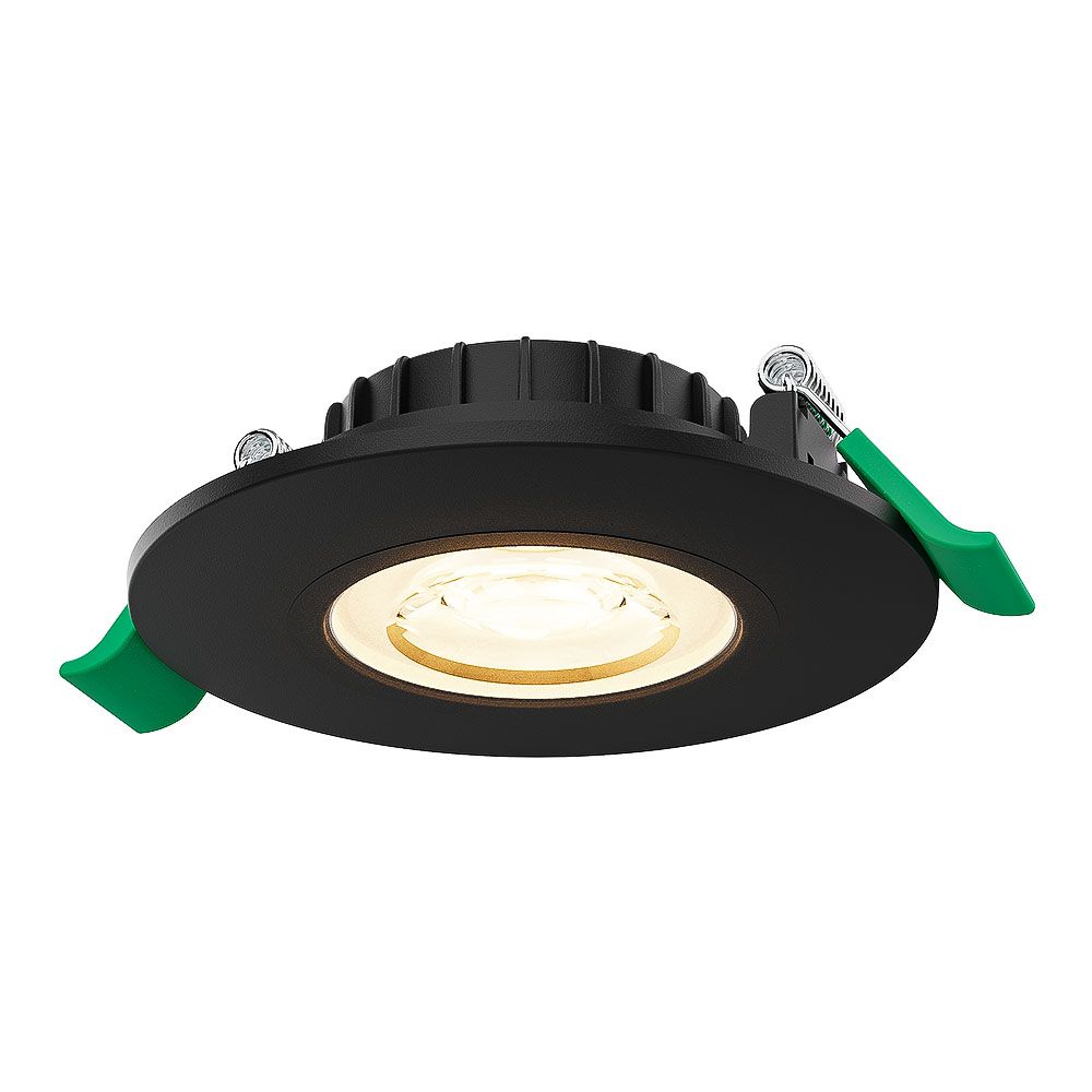 Prado dimbare LED Inbouwspot - 6 watt 570 lumen - CCT instelbare lichtkleur 2700K/4000K/6000K - Lage inbouwdiepte 25 mm - Rond - IP44 voor binnen en buiten - Zwart | HOFTRONIC