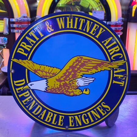 Pratt & Whitney Aircraft Emaille Bord - Ø30cm - 1990s Sample | The Dutch Pickers