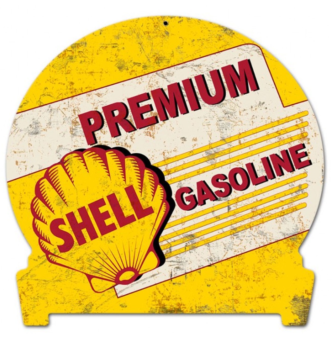 Premium Shell Gasoline Grunge Zware Metalen Bord 45 x 39