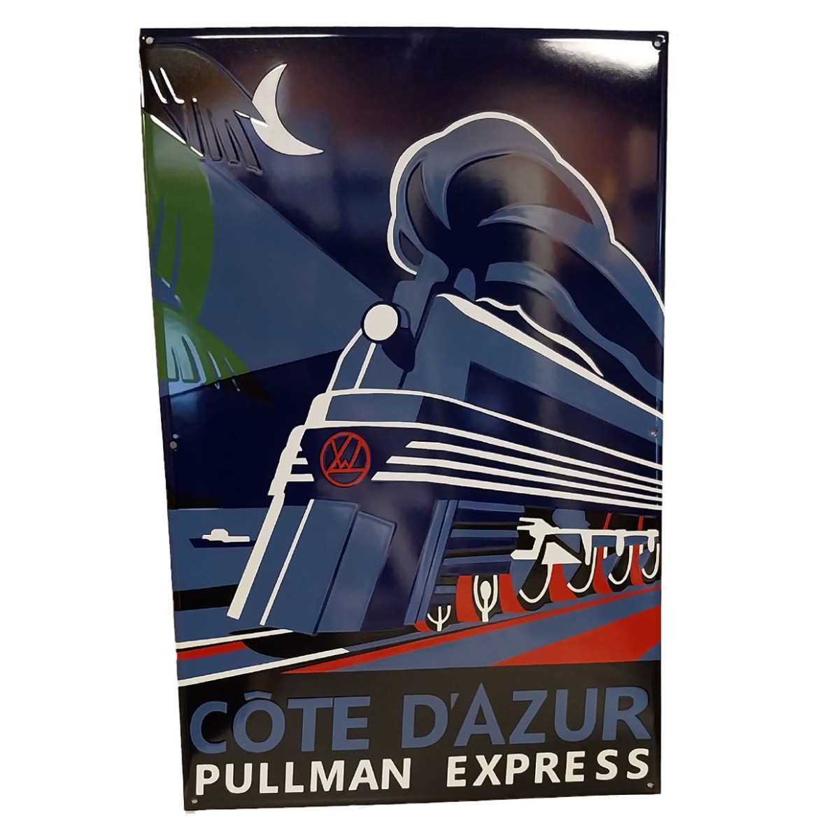 Pullman Express Cote D'Azur Emaille Bord - 70 x 46cm | Fiftiesstore
