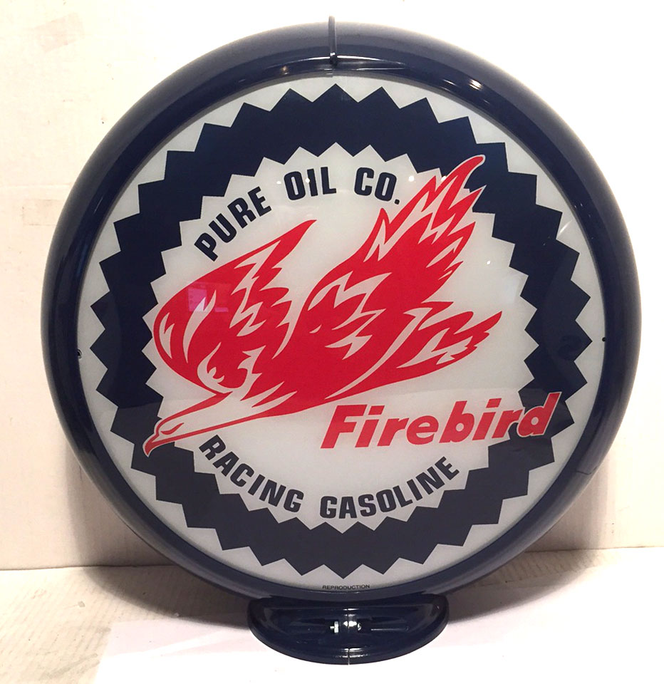 Pure Oil Co. Firebird Benzinepomp Bol - Glazen Lenzen | Bennies Fifties