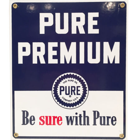 Pure Premium The Pure Oil Company Emaille Bord 25