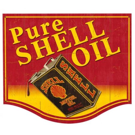 Pure Shell Oil Retro Zwaar Metalen Bord 48 x 40