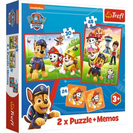 Puzzel Paw Patrol 30 En 48 Stukjes En Memory | Trefl