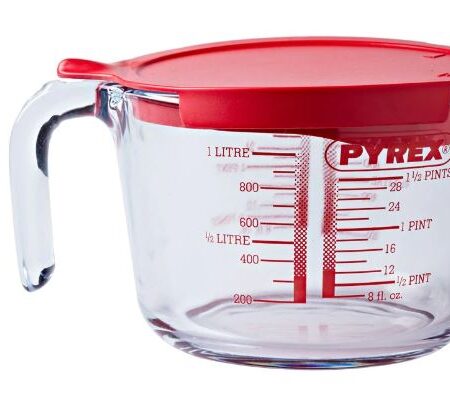 Pyrex Maatbeker glas met deksel 1L | Pyrex