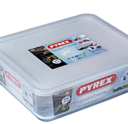 Pyrex schaal met deksel 27x23cm glas | Pyrex