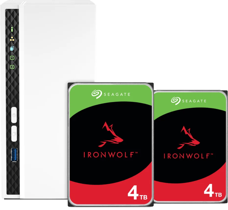 QNAP TS-233 + Seagate Ironwolf 4TB Duo pack
