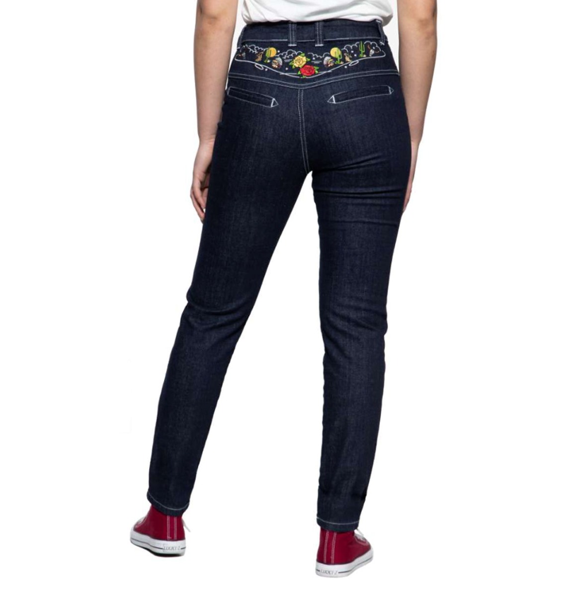 Queen Kerosin 1950s Fit Western Denim Pants Embroidery -33-32 | Queen Kerosin