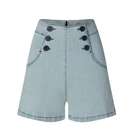 Queen Kerosin 1950s Marlyn Shorts Light Blue-31 | Queen Kerosin