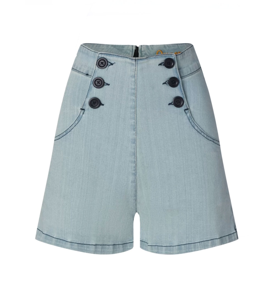 Queen Kerosin 1950s Marlyn Shorts Light Blue-31 | Queen Kerosin