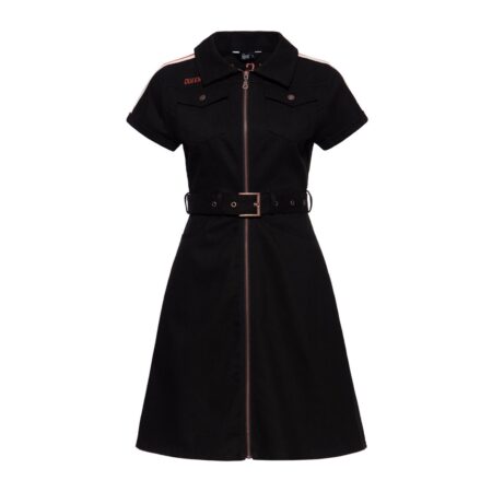 Queen Kerosin A-Line Denim Dress Racing Queen Black-3XL | Queen Kerosin