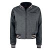 Queen Kerosin Baseball College Jacket Black & Grey-XXXXL | 30% korting | Queen Kerosin