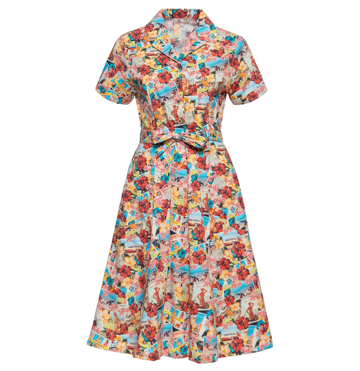 Queen Kerosin Beaches Swing Dress-S | Queen Kerosin